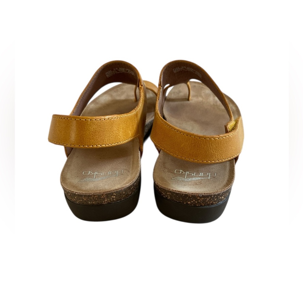DANSKO Reece Yellow Leather Women's‎ Toe Loop Sandals 38 (7.5-8) - Picture 4 of 8